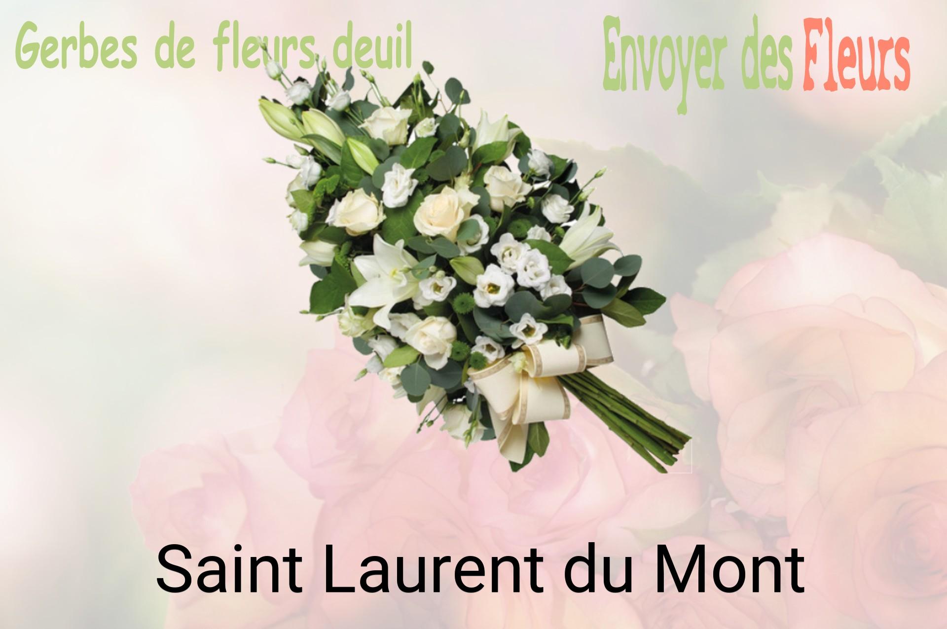 Gerbe de fleurs de deuil livrée à Saint-Laurent-du-Mont
